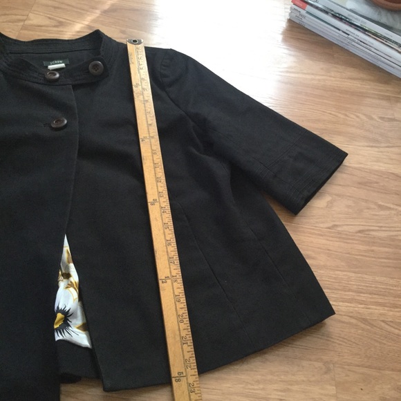 J. Crew Black San Telmo Canvas Swing Cropped Jacke - Picture 10 of 10